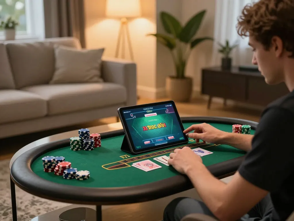 Xocdiaonline player enjoys an online xóc đĩa game while analyzing strategies and betting odds