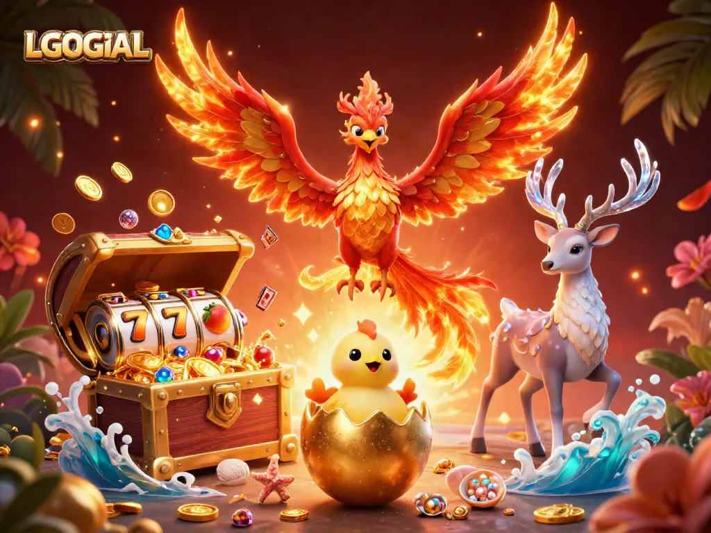 Engage with LGOGOAL’s thrilling online slots and exciting gaming features in a vibrant 3D scene.