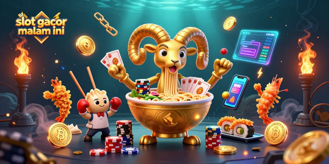 Engage in thrilling slot gacor malam ini with a vibrant 3D casino scene featuring unique characters and dynamic game elements.