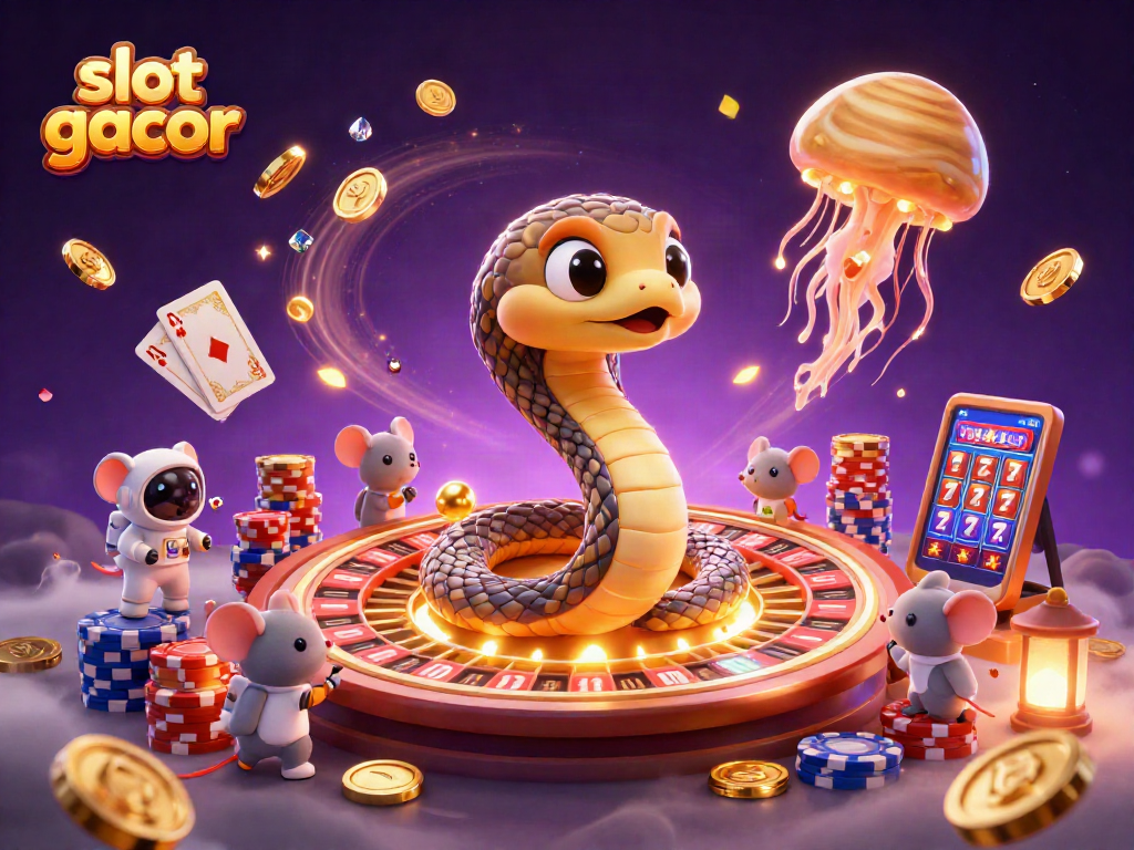 Slot gacor: Nikmati petualangan kasino dengan ular Saturnus dan astronaut yang bertaruh.