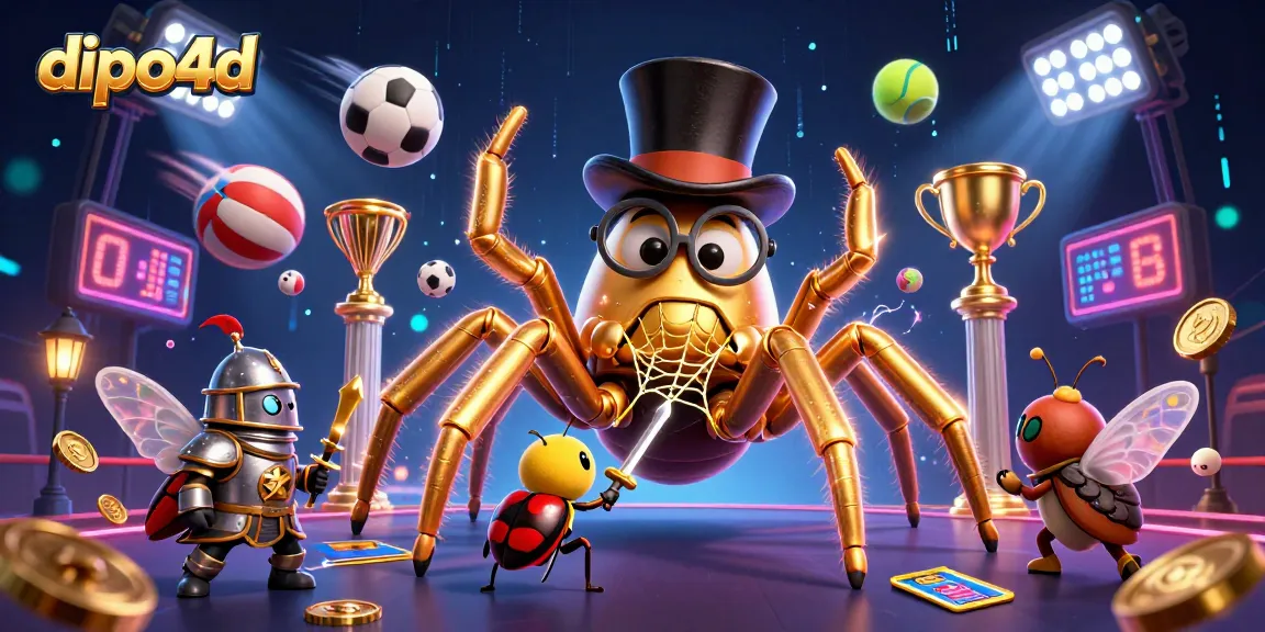 Engage in thrilling gaming dynamics with dipo4d's vibrant cartoon illustration scene.
