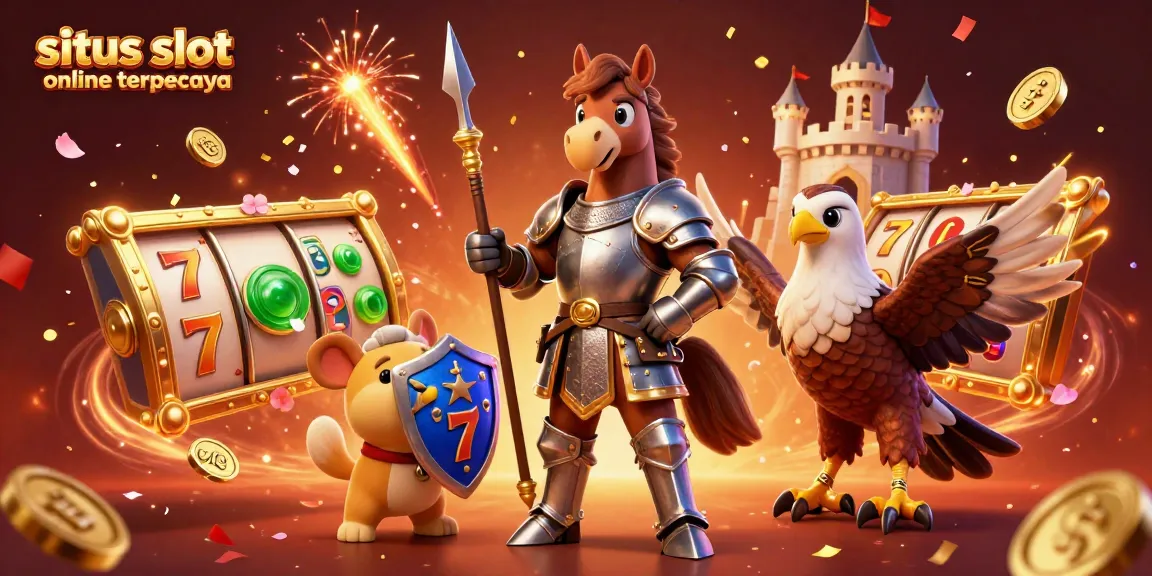 Experience winning at situs slot online terpercaya with medieval knights and vibrant casino elements.