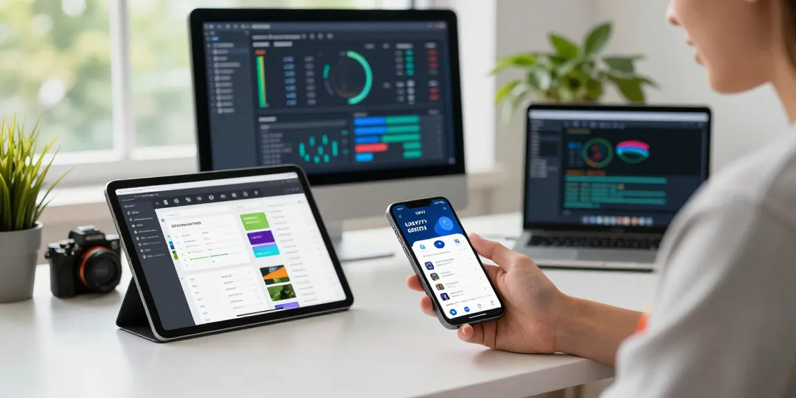 Pengguna aplikasi UFO777 di ruang kerja modern, mengecek jadwal pertandingan sepak bola dengan smartphone.