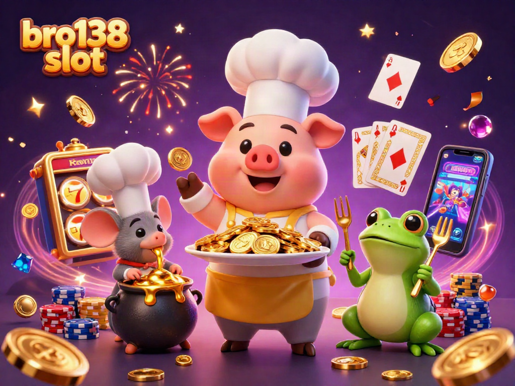 Experience the excitement of bro138 slot with vibrant characters and atmospheric casino elements.