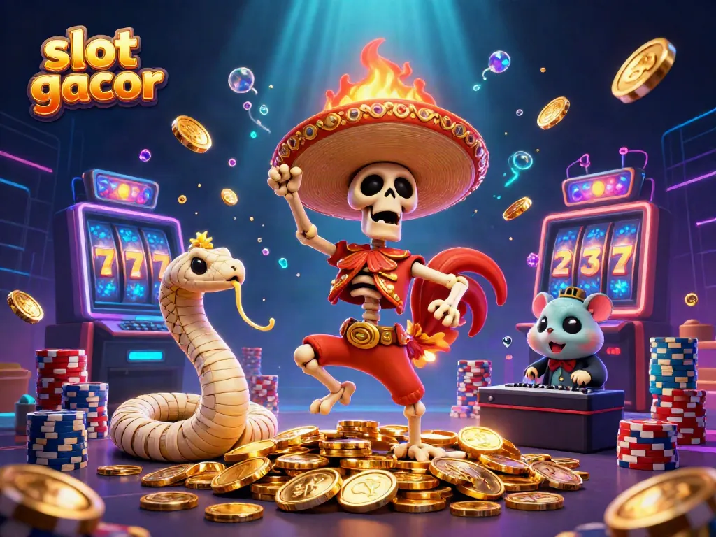 Experience thrilling slot gacor action with a vibrant 3D celebration of luck, coins, and lively characters.