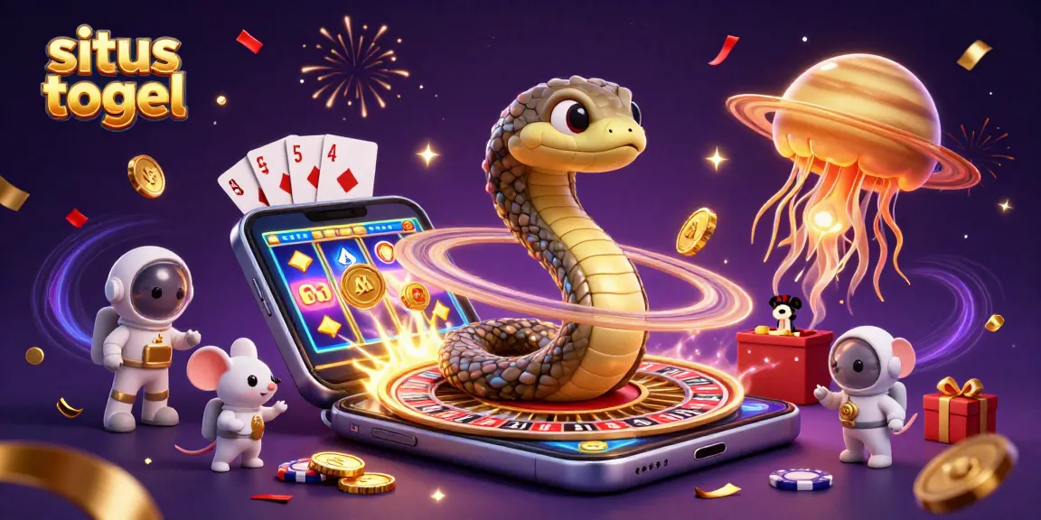 Taruhan menggunakan situs togel dengan ular Saturnus mengelilingi planet sambil bertaruh.