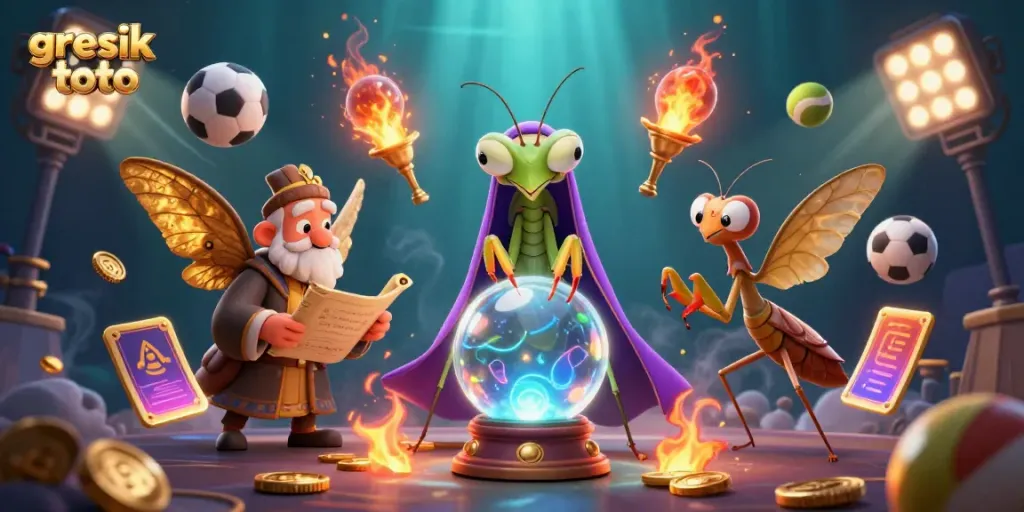 Experience thrilling gaming with gresik toto and dynamic sports elements in this engaging illustration.