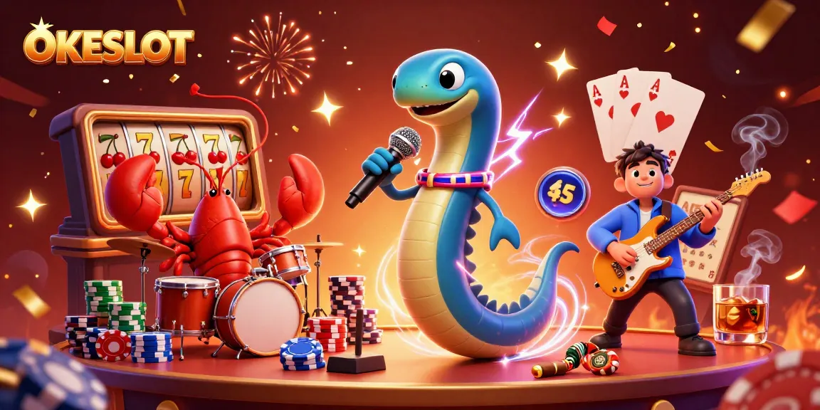 Mainkan slot yang mendebarkan di OKESLOT dengan suasana kasino bawah laut yang megah.
