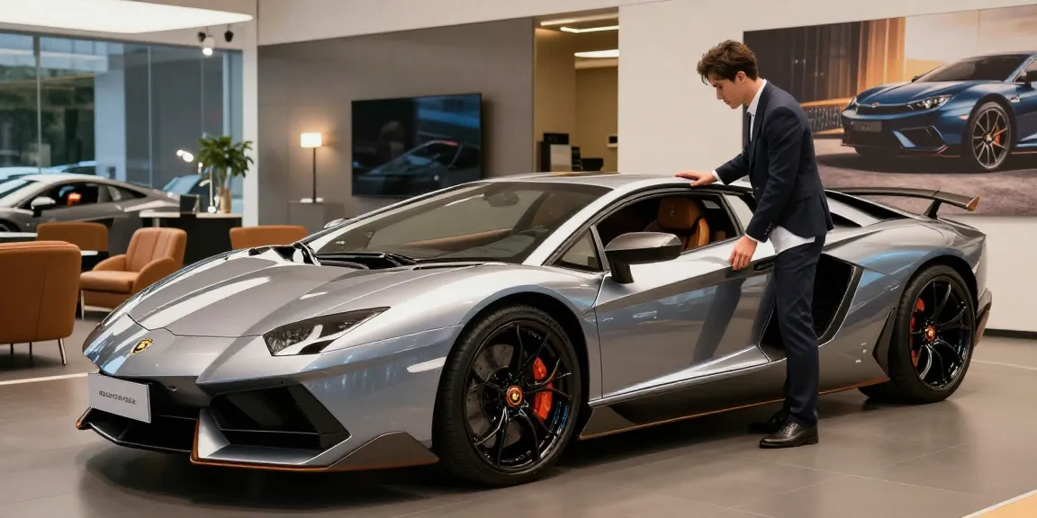 Mobil mewah LUXURY 777 di showroom, menampilkan desain yang elegan dan interior berkelas.