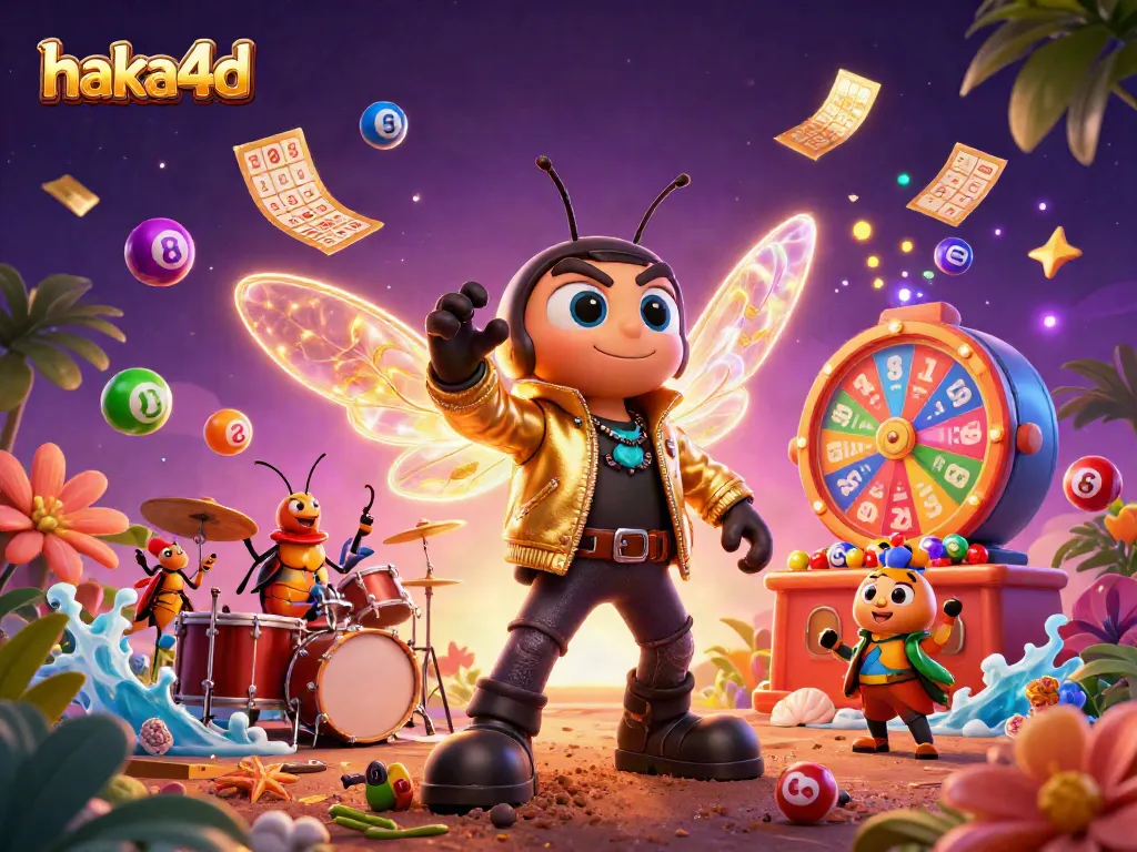 Experience the excitement of haka4d with vibrant lottery visuals and energetic characters.