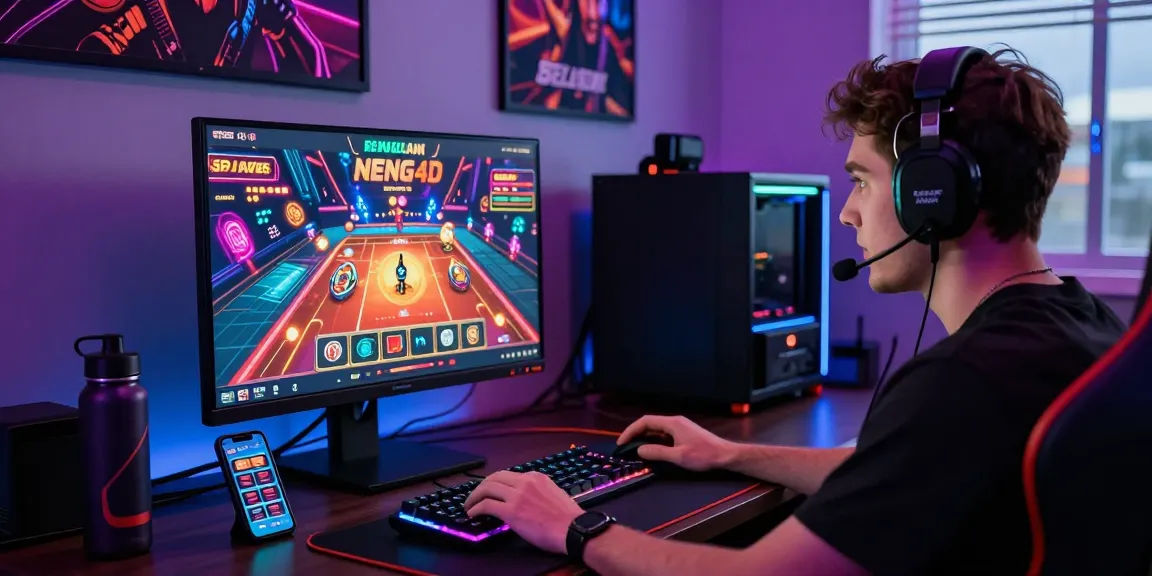 Pengalaman bermain NENG4D dalam suasana kasino online yang seru dengan grafik mencolok.