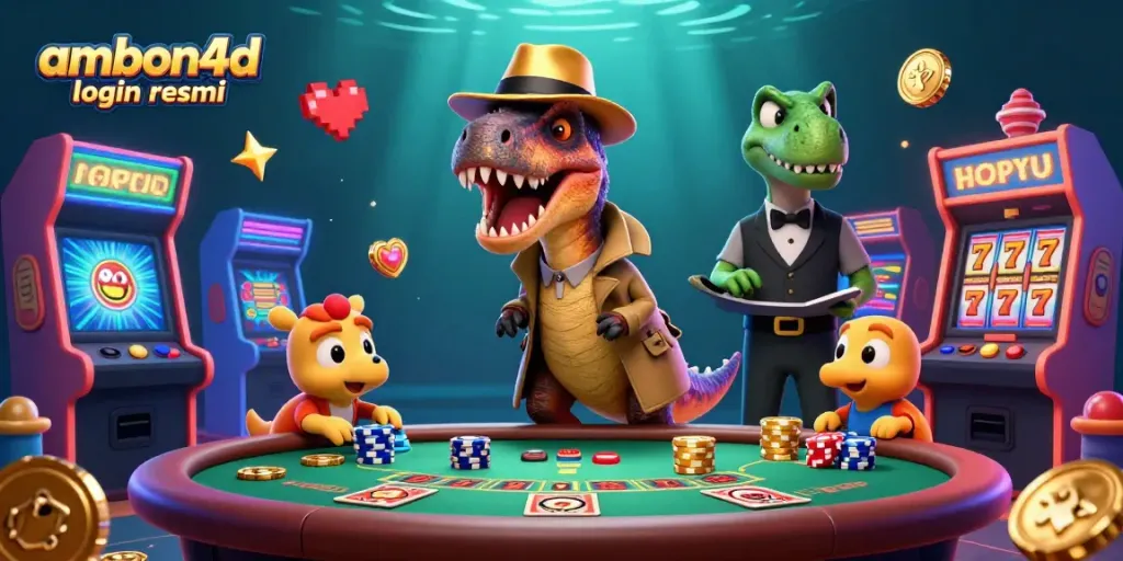 Experience thrilling gaming action with ambon4d login resmi in a vibrant casino scene