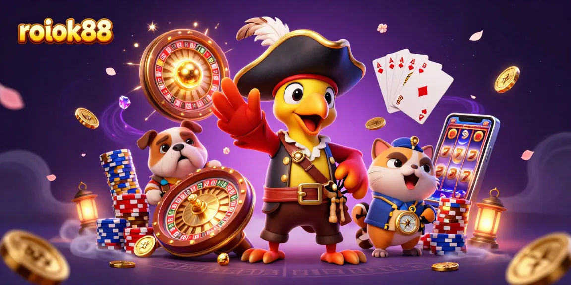 Experience thrilling action at rokok88 with vibrant casino-themed characters and rich gaming elements.
