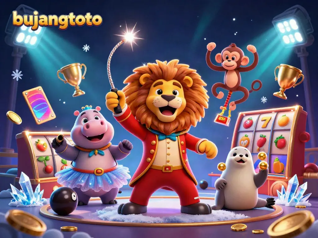 Experience bujangtoto's thrilling slots with vibrant characters and dynamic casino elements.
