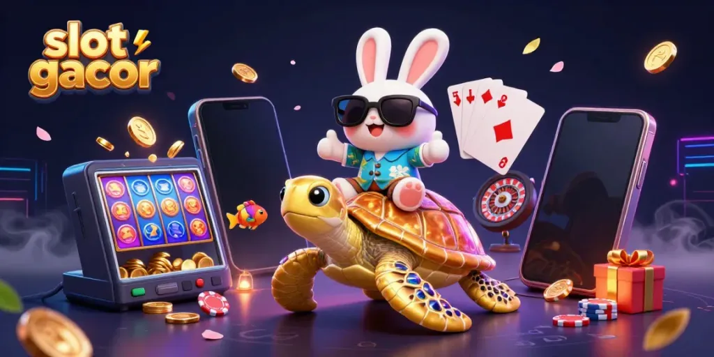 Permainan slot gacor menunjukkan keseruan dengan karakter baik yang bertaruh pada kemenangan.