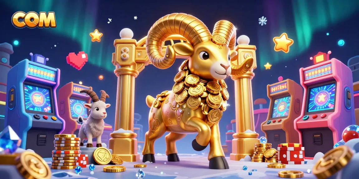 Experience thrilling gambling action with the golden ram at com, surrounded by dazzling casino elements.
