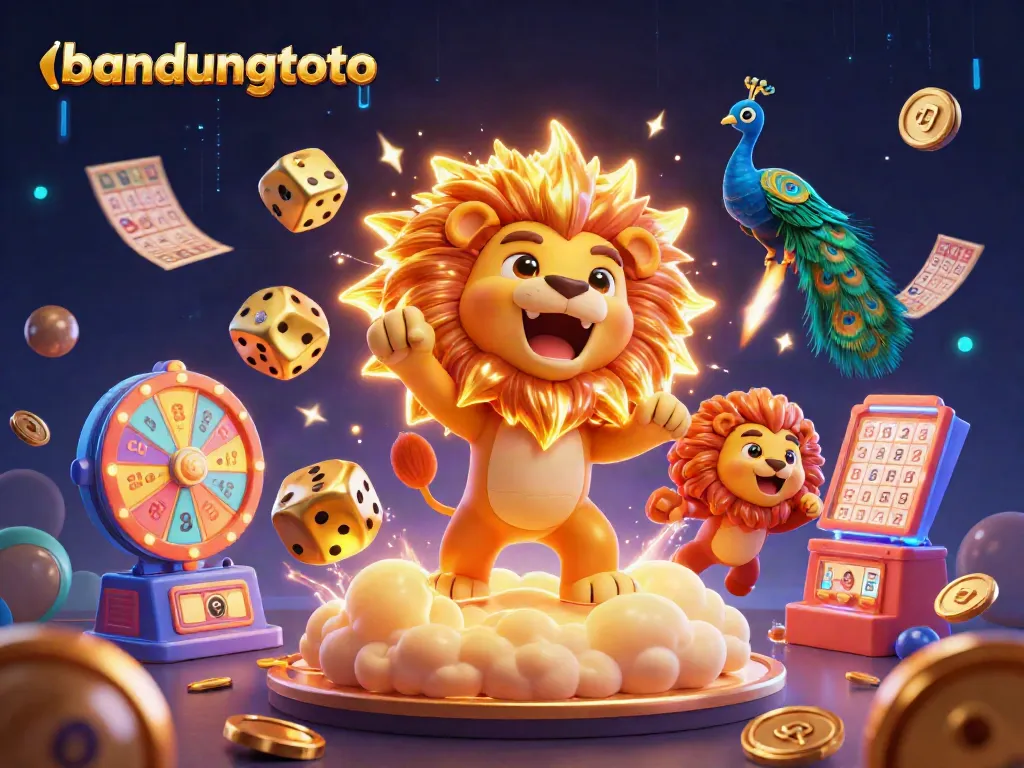 Experience thrilling moments with bandungtoto in this dynamic lottery-themed digital scene.