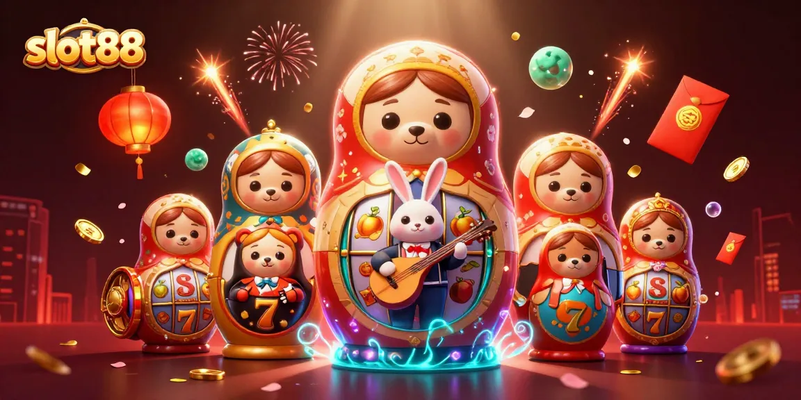 Experience the excitement of slot88 with vibrant gameplay featuring dynamic slot reels and engaging casino characters.