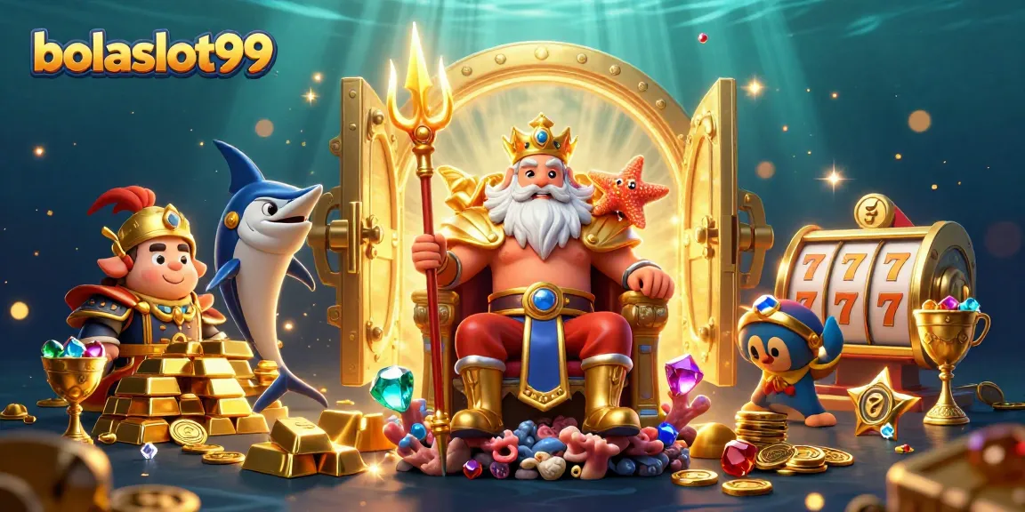 Win big with bolaslot99 in a vibrant underwater casino scene full of treasures.