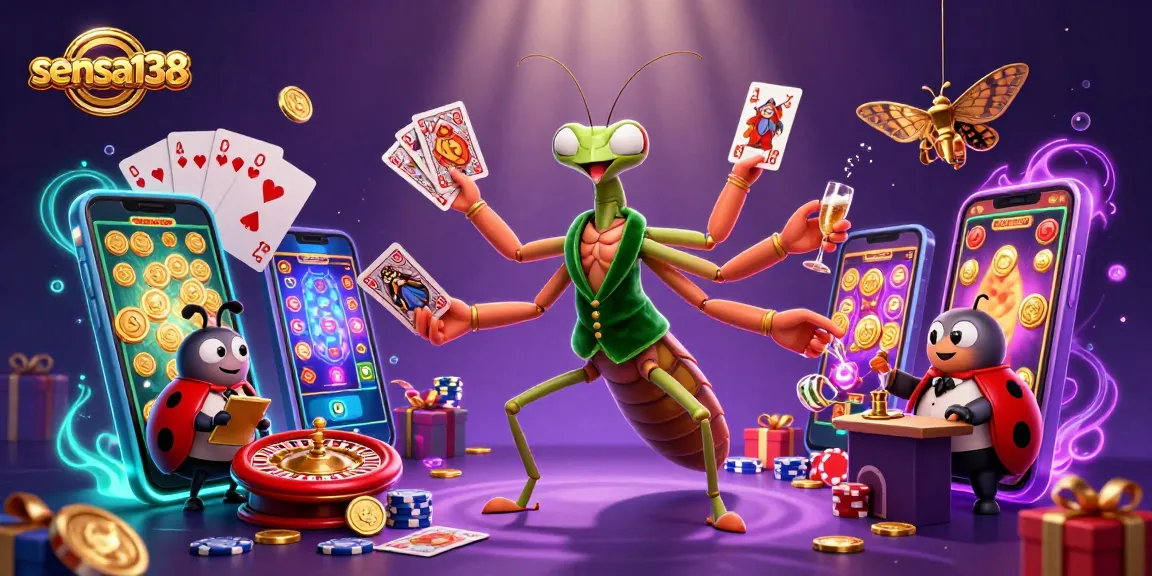 Experience thrilling gameplay at sensa138 with a vibrant 3D casino scene featuring lively characters and dynamic game elements.