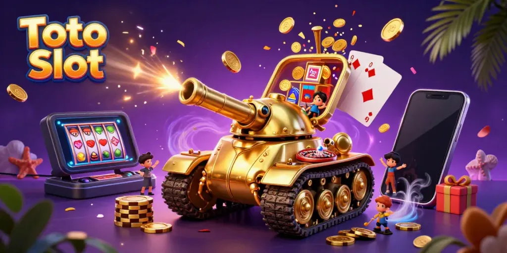 Slot Toto yang mengesankan dengan kasino mini dan permainan slot yang penuh warna.